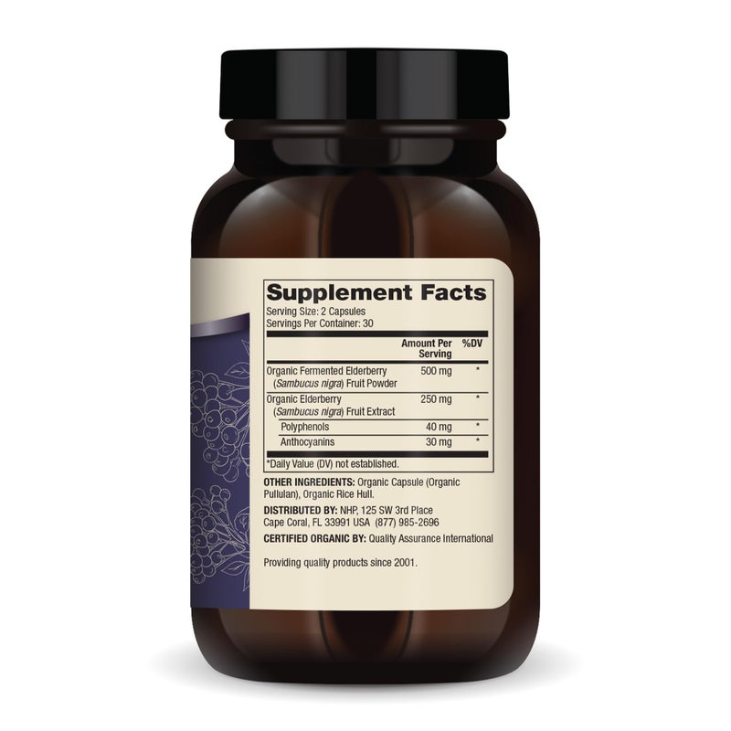 Dr. Mercola Organic Fermented Elderberry, 30 Servings (60 Capsules), Dietary Supplement, Supports Respiratory Health, Non-GMO, Certified USDA Organic - Image 2